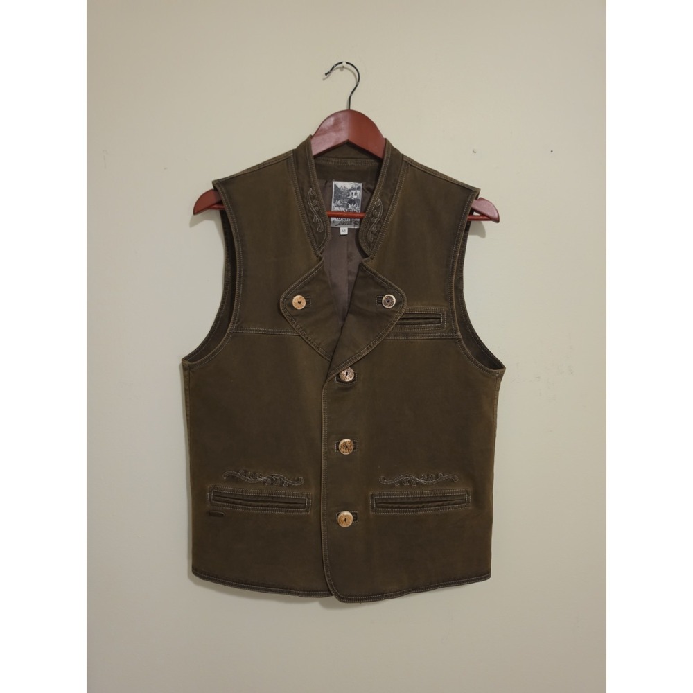 Vintage Country Line German Trachtenweste Traditional Vest Men's Sz 48 US Sm/med